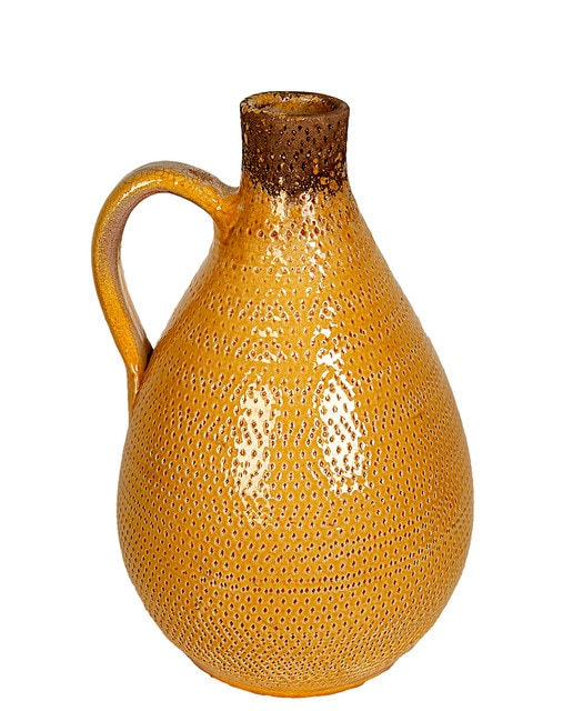 Florero asa ceramica