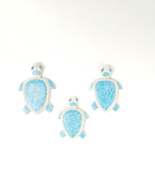 Set 3 tortugas madera