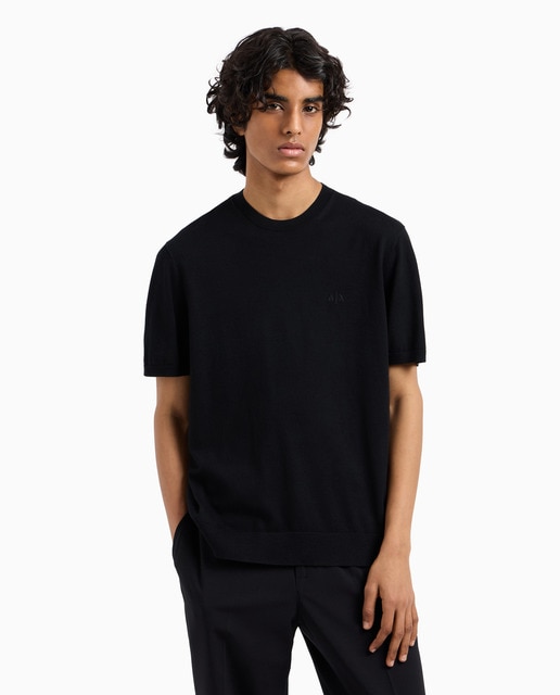 Camiseta en punto de manga corta regular fit