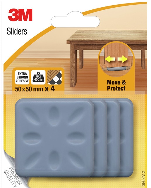 Patín Deslizante Adhesivo 50 x 50 mm - 4 Uds