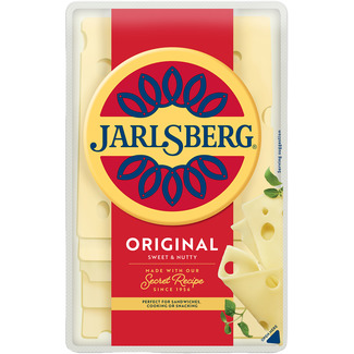 JARLSBERG queso en lonchas para sándwich dulce y con notas de nuez Behälter 150 g