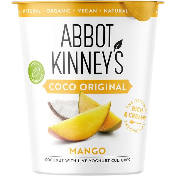 original coconut base mango flavour organic and lactose-free container 350 g