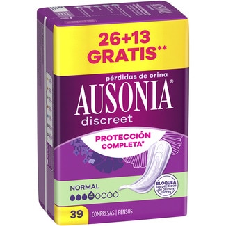 AUSONIA compresa para pérdidas de orina normal bolsa 26