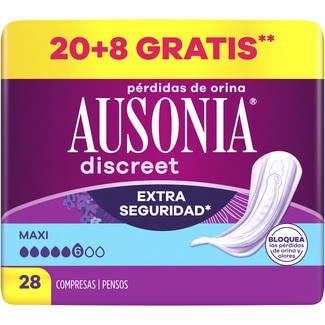 AUSONIA compresa para pérdidas de orina extra seguridad bolsa 20 unidades