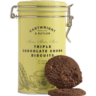 CARTWRIGHT & BUTLER triple chocolate chip cookies tin 200 g