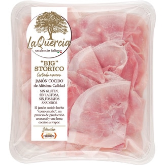 LA QUERCIA jamón cocido en lonchas cortado a mano Big Storico sin gluten sin lactosa Behälter 120 g