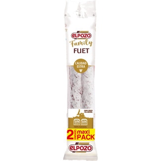 fuet calidad extra family sin gluten sin lactosa pack 2 pieces 170 g