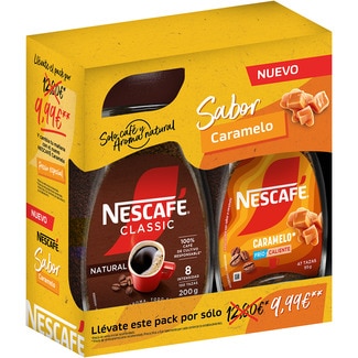 NESCAFE CLASSIC löslicher Kaffee helle Röstung 200 g+ löslicher Kaffee Karamellgeschmack 95 g Karton 295 g