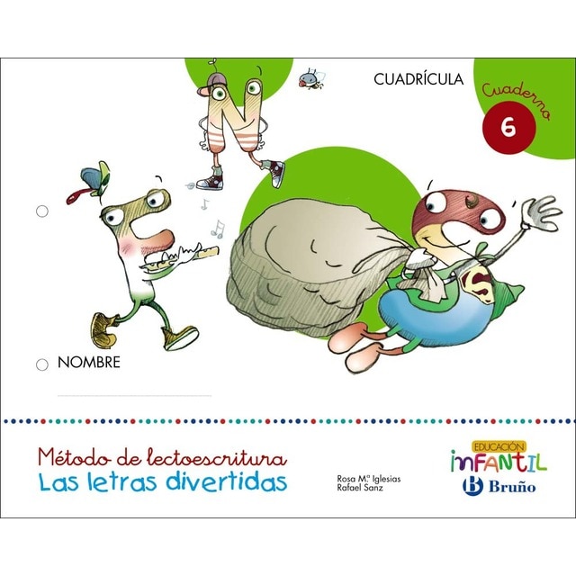 Las letras divertidas Cuadrícula Cuaderno 6