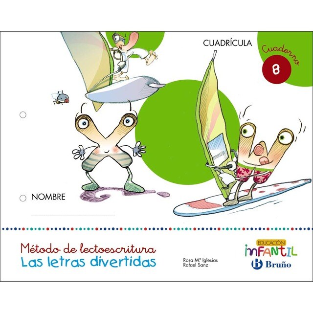 Las letras divertidas Cuadrícula Cuaderno 8