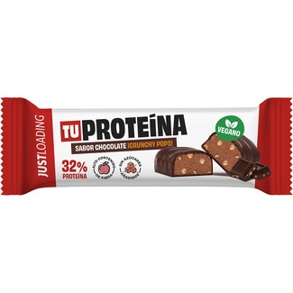 JUST LOADING Tú Proteína barrita de proteínas sabor chocolate vegana y sin azúcares añadidos unidad 40 g