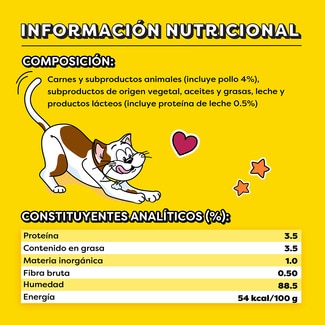 Snacks cremoso para gato adulto pollo 4 bolsa 10 g - Catisfactions