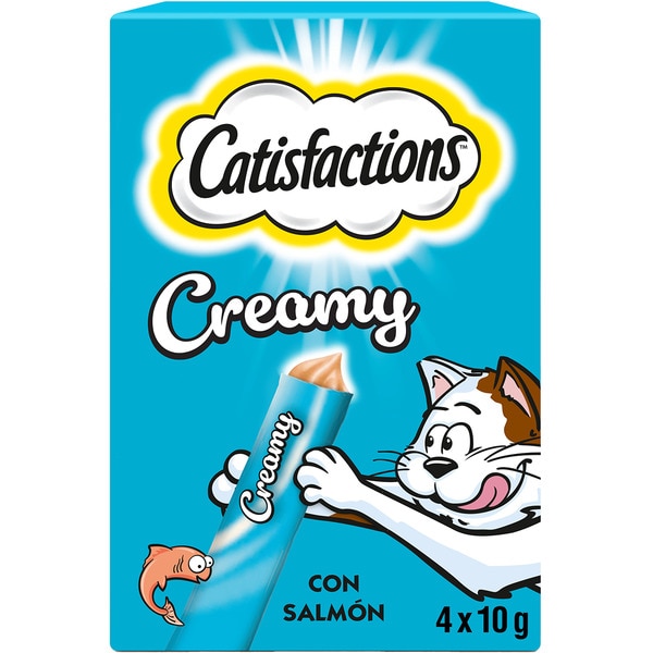 liquid adult cat snack with salmon 4 container 10 g