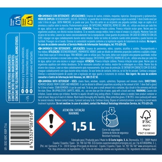 EL CORTE INGLES amoniaco con detergente botella 1,5 l