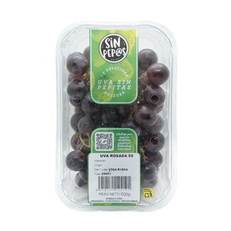 SIN PEP@S uva rosada sin semilla tarrina 500 g