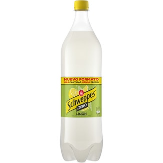 SCHWEPPES refresco de limón zero con gas botella 1,5 l