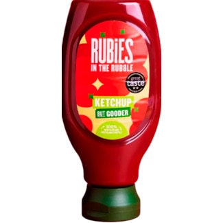 Rubies Ketchup Vegan Top Down embalagem 485 g