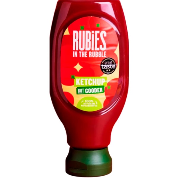 Ketchup Vegan Top Down embalagem 485 g