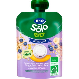 Hero Solo Nutri Flora Banana, Iogurte, Mirtilo e Aveia embalagem 100 g