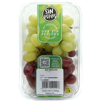 SIN PEP@S Weiße und rosé Weintraube ohne Kerne Becher 500 g