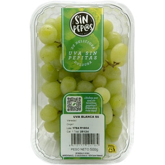 SIN PEP@S uva blanca sin semilla tarrina 500 g