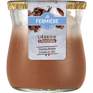 LA FERMIERE Liégeois de chocolate negro postre francés tarro 120 g