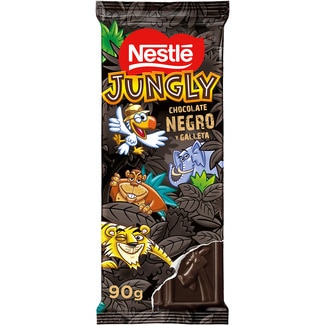 NESTLE JUNGLY dark chocolate with biscuit tablet 90 g