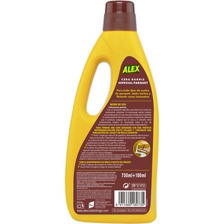 ALEX cera líquida incolora especial parquet con cera de abeja botella 750 ml