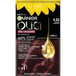 GARNIER OLIA tinte Malbec Exquisito 5.52 coloración permanente con aceites florales sin amoniaco caja 1 unidad
