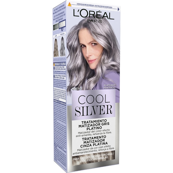 platinum grey toner treatment Silver for dark hair with grey