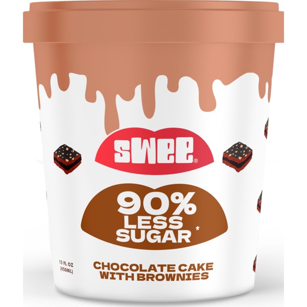 Gelado Vegetal Chocolate Cake Whith Brownies embalagem 450 ml