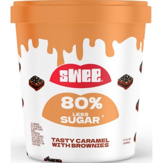 Swee Gelado Vegetal Tasty Caramel With Brownies embalagem 450 ml