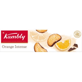 Kambly Bolachas Orange Intense Cobertas de Chocolate embalagem 100 g