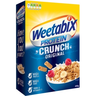 Weetabix Cereais Proteína Crunch embalagem 450 g