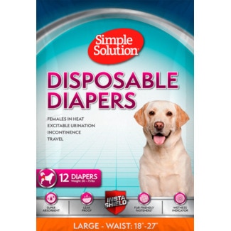 Simple Solution Fraldas descartáveis para Cão Extra L embalagem 12 unidades