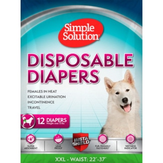 Simple Solution Fraldas descartáveis para Cão XXL embalagem 12 unidades