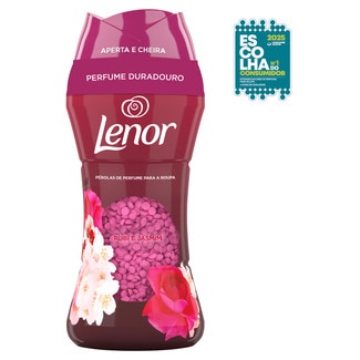 Lenor Intensificador de Perfume Pérolas Rubi e Jasmin embalagem 195 g