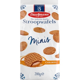 Daelmans Wafer Mini com Caramelo embalagem 200 g