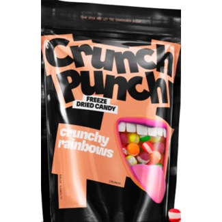 Crunch Punch Rebuçados Freeze Rainbows embalagem 100 g