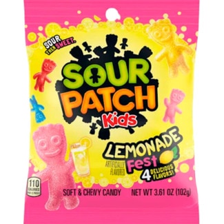 Sour Patch Gomas de Limão embalagem 102 g