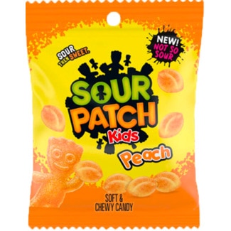Sour Patch Gomas de Pêssego embalagem 101 g
