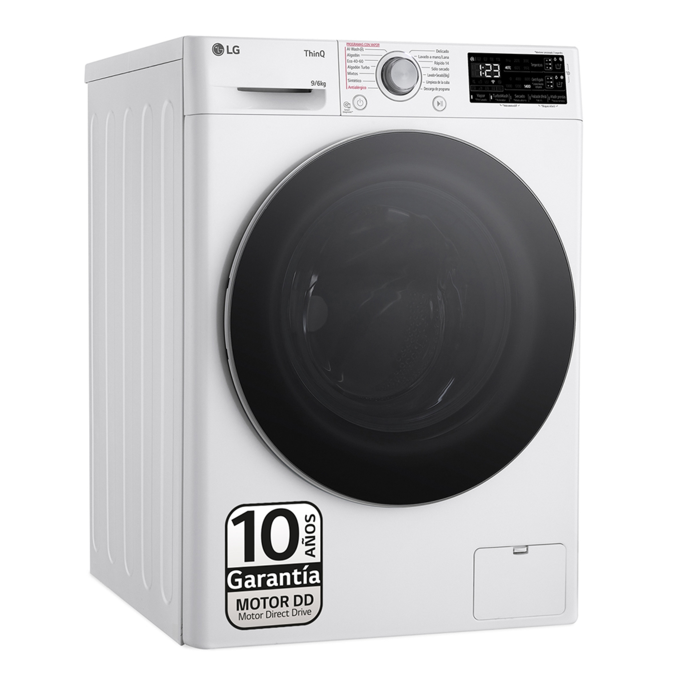 LG – Lavadora secadora LG 9 kg / 1.400 rpm – F4DR5509A1W.