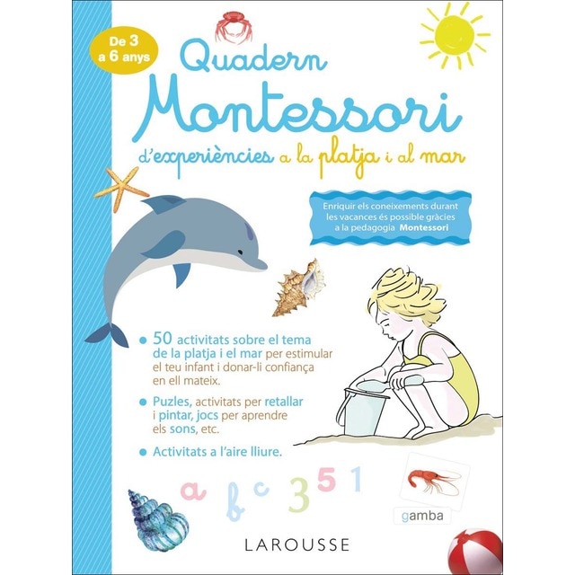 Quadern Montessori d'experiències a la platja i al mar (Tapa blanda)