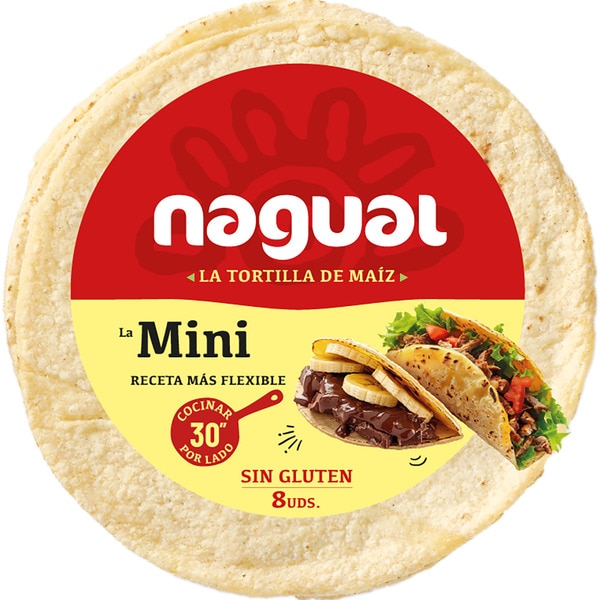 mini corn tortilla gluten-free bag 8 units