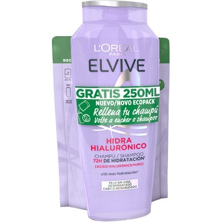ELVIVE Duplo Hidra Hialurónico 72 Stunden Shampoo Pack 400 ml + Auffüllbeutel Shampoo 250 ml 650 ml