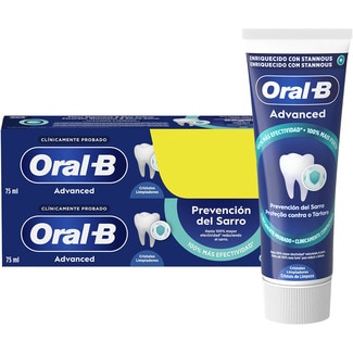 ORAL B Advanced pasta de dientes prevención del sarro pack 2 tubos 75 ml