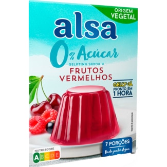 Alsa Gelatina 0% de Frutos Vermelhos embalagem 42 g