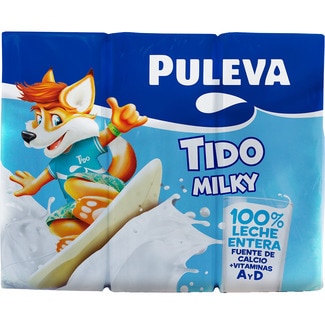 PULEVA leche entera Tido Milky pack 6 briks 200 ml