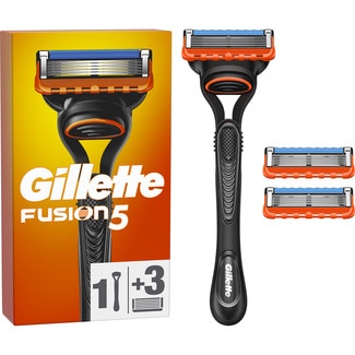 GILLETTE FUSION 5 pack con maquinilla de afeitar + 3 recambios