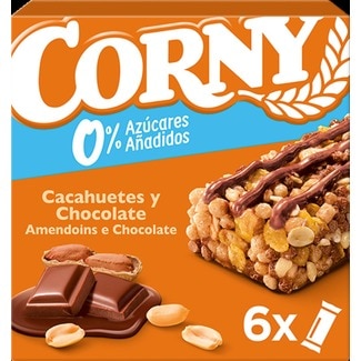 Corny Barras de Cereais Amendoins e Chocolate 0% Pack 6 unidades embalagem 20 g